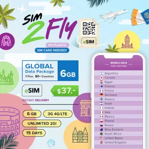 6GB eSIM Global Plan - esim2fly
